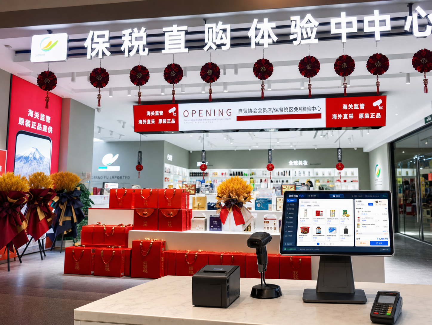 跨境狮案例门店与侠仆商城POS收银组合场景